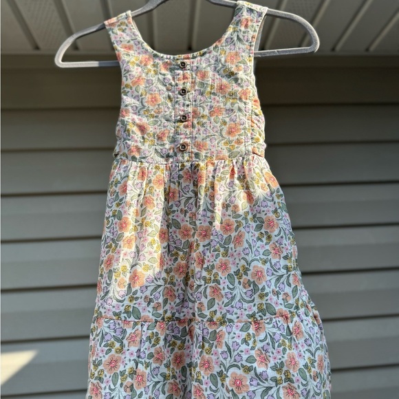 Cat & Jack Floral Kids Dress in Pink and Green Size 6/7 - Picture 8 of 11